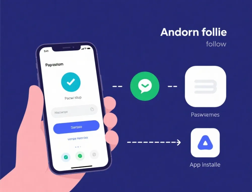 开户注册与下载流程示意